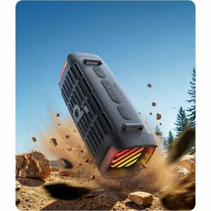 soundcore Boom 3i Portable Bluetooth Speaker System - 50 W RMS - Adventurer Black - 56 Hz to 20 kHz - Battery Rechargeable