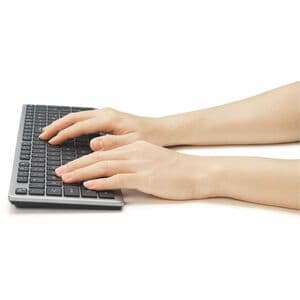 Kensington KB535 EQ Rechargeable Multi-Device Keyboard - Wireless Connectivity - Bluetooth/RF - Full-size - 5.4 - 32.81 ft