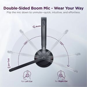 Cuffie Lenovo 6550 Wireless Over-the-head Stereo - Nero - Microsoft Teams Certification - Binaural - Circumaurale - 3000 c