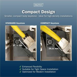 Digitus Network Connector - 8 Piece - 1x RJ-45 keystone - Female - Shielding