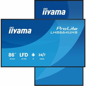 iiyama ProLite LH8664UHS-B3AG 2174,24 mm LCD Digital-Signage-Display - 24 Stunden/7 Tage Betrieb - IPS-Technologie (In-Pla
