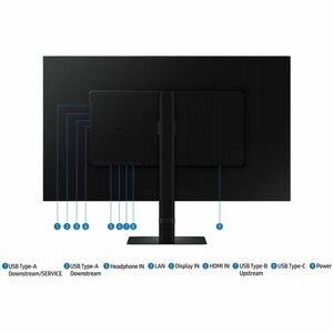 Samsung ViewFinity S8 S32D804UAW 32" (81.3 cm) Class 4K UHD LCD Monitor - 16:9 - Black - 32" (81.3 cm) Viewable - Vertical