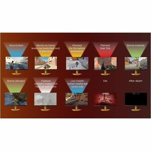 AOC AGON CS24A/P 24" Class Full HD Gaming LCD Monitor - 16:9 - Black, Gold - 24.1" Viewable - Esports Twisted Nematic (E-T