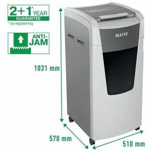 Leitz IQ Autofeed Office Pro 600 Paper Shredder - Continuous Shredder - Cross Cut - 15 Per MinuteCards - for shredding Sta