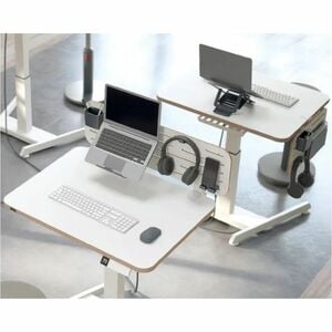 Leitz ERGO Sit-stand Desk - Height Adjustable - 600 mm Table Top Width x 800 mm Table Top Depth - 1300 mm Height - Home Of