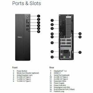 Dell Pro Slim Essential QVS1260 Desktop Computer - Intel Core i3 14th Gen i3-14100 - 8 GB - 512 GB PCI Express NVMe 3.0 SS