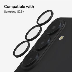 invisibleSHIELD Hoops Camera Lens Protector - Black - Tempered Glass - 3 / Pack