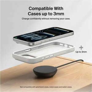 Belkin 25W Compact Wireless Magnetic Charging Stand for Smartphones - Magsafe and Qi2 Compatible - Black - For iPhone, Mag