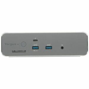 Targus EcoSmart DOCK230EUZ Thunderbolt 5 Docking Station für Workstation, Mikrofon, Lautsprecher, Kopfhörer, Tastatur, Mau