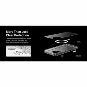 Belkin SheerForce Clear Series Case for iPhone 17 - For Apple iPhone 17 Smartphone - Textured Side - Clear - Glossy - Yell