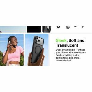 Belkin SheerForce Grip Series Case for iPhone 17 Pro - For Apple iPhone 17 Pro Smartphone - Anti-slip textured - Black - T