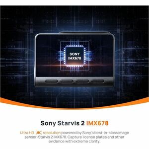 70mai A810 Front/Rear Vehicle Camera - 7.6 cm (3") Screen - Wireless - Night Vision - 3840 x 2160 Video - STARVIS 2 CMOS