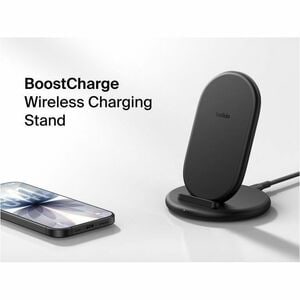 Belkin BoostCharge Induktionsladegerät - Schwarz - für Qi-fähiges Gerät, Smartphone, iPhone - Eingangsstecker: USB - Schne
