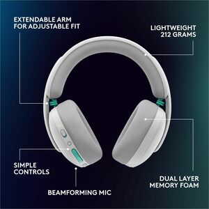 Logitech G325 LIGHTSPEED Wireless Bluetooth Gaming Headset, All-Day Comfort, Built-In Mic with Noise Reduction, 24-Bit Aud