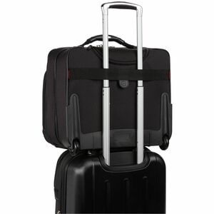 SwissGear Granada Pro 602684 Carrying Case (Roller) for 17" Notebook - Black - Polyester Body - Telescoping Handle, Trolle