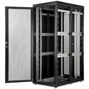 Digitus Unique 42U Bodenstehend Geschlossener Schrank Rackschrank für Server, PDU1135 mm Regaltiefe - Schwarz - Stahl, Ble