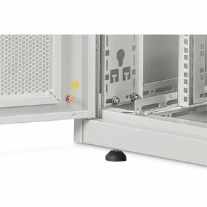 Digitus 42U Bodenstehend Geschlossener Schrank Rackschrank für PDU, Server, Gestell - Hellgrau - Stahl - 1200 kg Maximale 