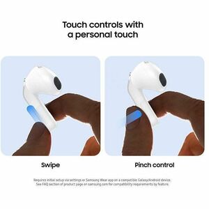 Samsung Galaxy Buds4 SM-R540 Earset - Bixby - Stereo - True Wireless - Bluetooth - Earbud - Binaural - In-ear - White