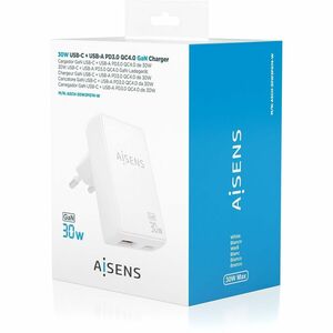 CARGADOR GAN ULTRA DELGADO 30W USB-C PD3.0 QC4.0 USB-A QC3.0