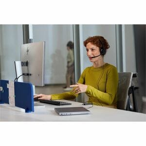 Poly Mission 400 415 Wired Over-the-head, On-ear Mono Headset - Black - Microsoft Teams Certification - Monaural - Supra-a