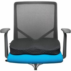 Kensington Premium Seat Cushion - 465.58 mm - Gel Filling - Fabric, Memory Foam, Silicone - U-shaped - Comfortable, Ergono