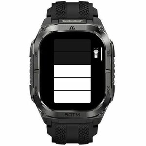 Kospet TANK M4C Smart Watch - Square Case Shape - Silver Body Color - Stainless Steel, Zinc Alloy Case Material - Silicone
