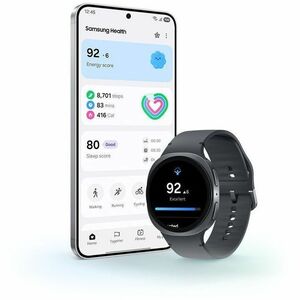 Samsung Galaxy Watch8 SM-L325F Smart Watch - Graphite Body Color - Armor Aluminum Case Material - Wireless LAN - 4G - LTE 