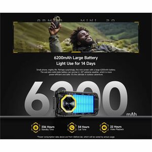 Ulefone Armor Mini 20 256 GB Smartphone - 11.9 cm (4.7") LCD HD+ 720 x 1600 - Octa-core (Cortex A76Dual-core (2 Core) 2.20
