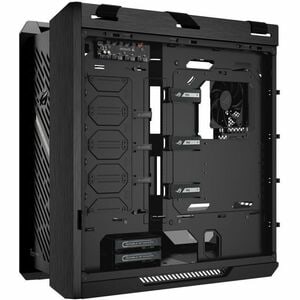 ROG Strix Helios II EATX mid-tower gaming case with dual tempered glass side panels, GPU support for up to 450mm in length