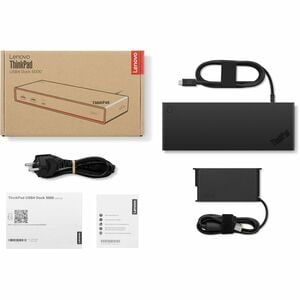 Lenovo ThinkPad USB4 Dock 5000 - for Monitor, Notebook - Charging Capability - 100 W Power Supply - USB4 - 4 Displays Supp