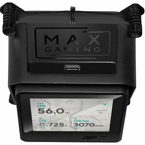 ASUS MAX Gaming LC 360 ARGB LCD all-in-one CPU liquid cooler with advanced cooling performance vivid 2.4 IPS screen pre-in