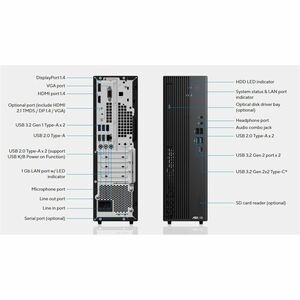 Asus ExpertCenter D7 D701SERES-714700097X Desktop Computer - Intel Core i7 14th Gen i7-14700 - 16 GB - 512 GB PCI Express 