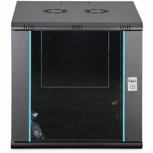 Digitus Dynamic-N 12U Wandmontierbar Geschlossener Schrank Rackschrank für Networking, Server - Schwarz - Stahl, Glas, Ble