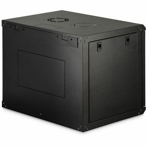 Digitus Dynamic-N 9U Wandmontierbar Geschlossener Schrank Rackschrank für Networking, Server - Schwarz - Stahl, Glas, Blec
