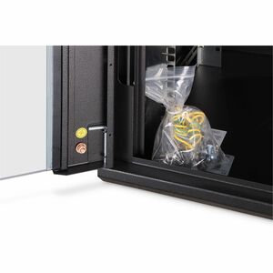 Digitus Dynamic-N 7U Wall Mountable Enclosed Cabinet Rack Cabinet for Networking, Server - Black - Steel, Glass, Sheet Ste
