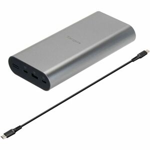 Targus Power Bank - Silver - For Notebook, Tablet, Smartphone - 25000 mAh - USB Type-C Connector - 3 x USB - Airplane Proo