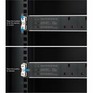 1U Tool-Free Rack Mount Clip (12-Pack), Innovative Solution to Easily Mount 1U Cabinet Accessories in a 10" or 19" Rack wi