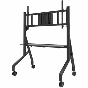 Neomounts Display Cart - 125 kg Load Capacity - 4 Casters - Steel - 1320 mm Width x 750 mm Depth x 1625 mm Height - Black 