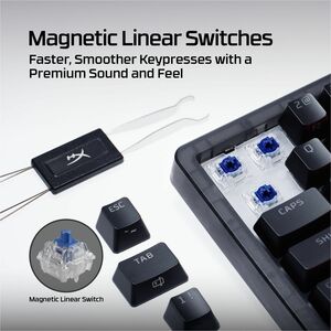 HyperX Origins 2 Pro 65 Gaming Keyboard - Cable Connectivity - USB Interface - RGB LED - Magnetic Keyswitch - Game Mode Ho