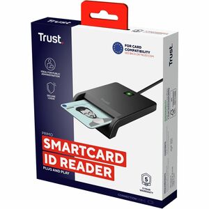 Trust Primo Contact Desktop Smart Card Reader - Black - Desktop - CableUSB 2.0 Type A
