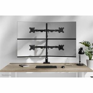 Neomounts NERO Mounting Arm for Monitor, Display - Black - Height Adjustable - 4 Display(s) Supported - 25.4 cm to 81.3 cm