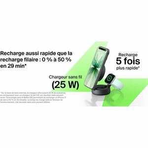 Belkin UltraCharge Pro Induktionsladegerät - Dunkelgrau - für Qi2-fähiges Gerät, iPhone, Smartwatch, MagSafe-fähiges Gerät