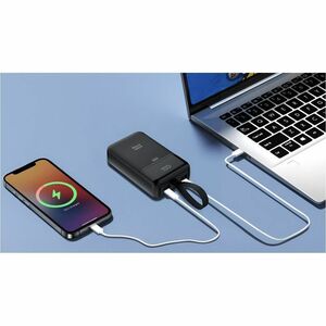 Urban Factory BIGEE Power Bank - Black - For Computer, Notebook, Mobile Device, MacBook Pro - 2 x Type-C 65W, 2 x Type-A 2