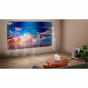 BenQ GV50P Deckenmontage, Tabletop, Wandmontierbar DLP-Projektor - 16:9 - Schwarz - Hoher Dynamikbereich (High Dynamic Ran