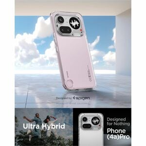 Spigen Ultra Hybrid Case for Nothing Phone (4a) Pro Smartphone - Crystal Clear - Shock Absorbing, Drop Resistant, Anti-scr