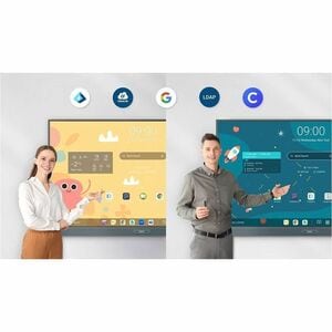 BenQ Board Pro RP7505 1905 mm 4K UHD LCD Collaboration Display - ARM Cortex A78 + A55 - 16 GB - Ultra Precision Infrared -