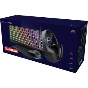 Kit clavier/souris/tapis de souris/casque gaming Trust Gaming GXT 792 Quadrox