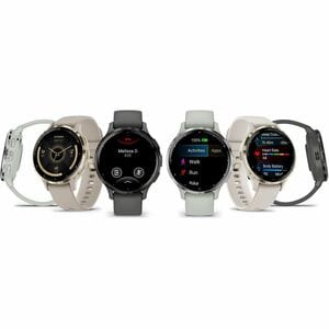 Garmin Venu 3S Smart Watch - Round Case Shape - 41 mm Case Height - 41 mm Case Width - Soft Gold Stainless Steel Body Colo