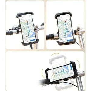 QUICK LOCK BIKE PHONE MOUNT WIT H KNOB BLACK SQUARE ABS TYPE