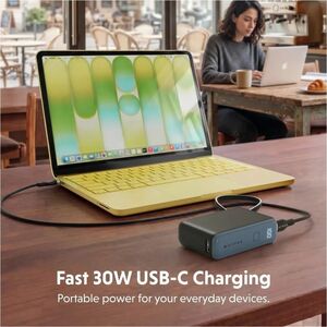 Hyperjuice Flex HJ5401BKGL Power Bank - Black Expanse - For Smartphone, Tablet PC, Notebook, USB Type A Device, USB Type C
